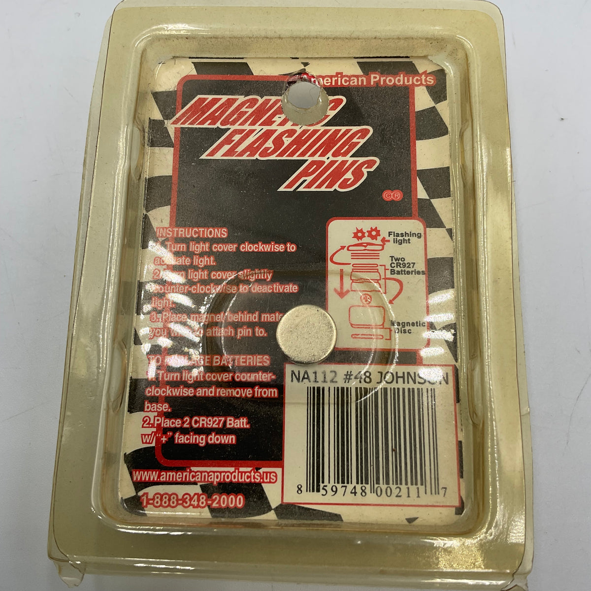 NASCAR Magnetic Flashing Pin#48 Jimmie Johnson