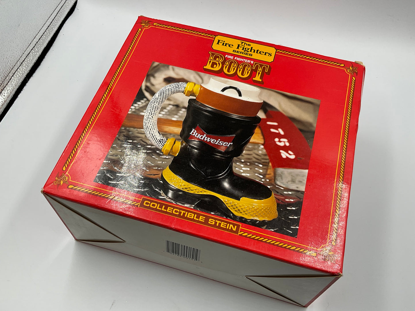 1997 Firefighter Budweiser Boot Mug Stein w/ Box