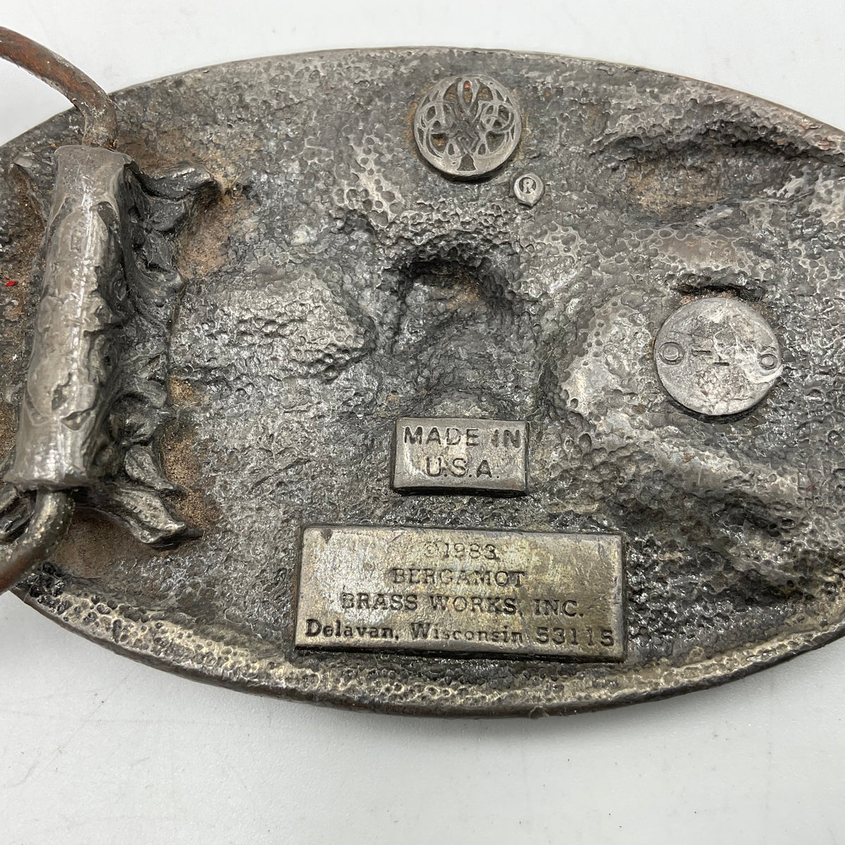 Vintage Pewter American Eagle Belt Buckle