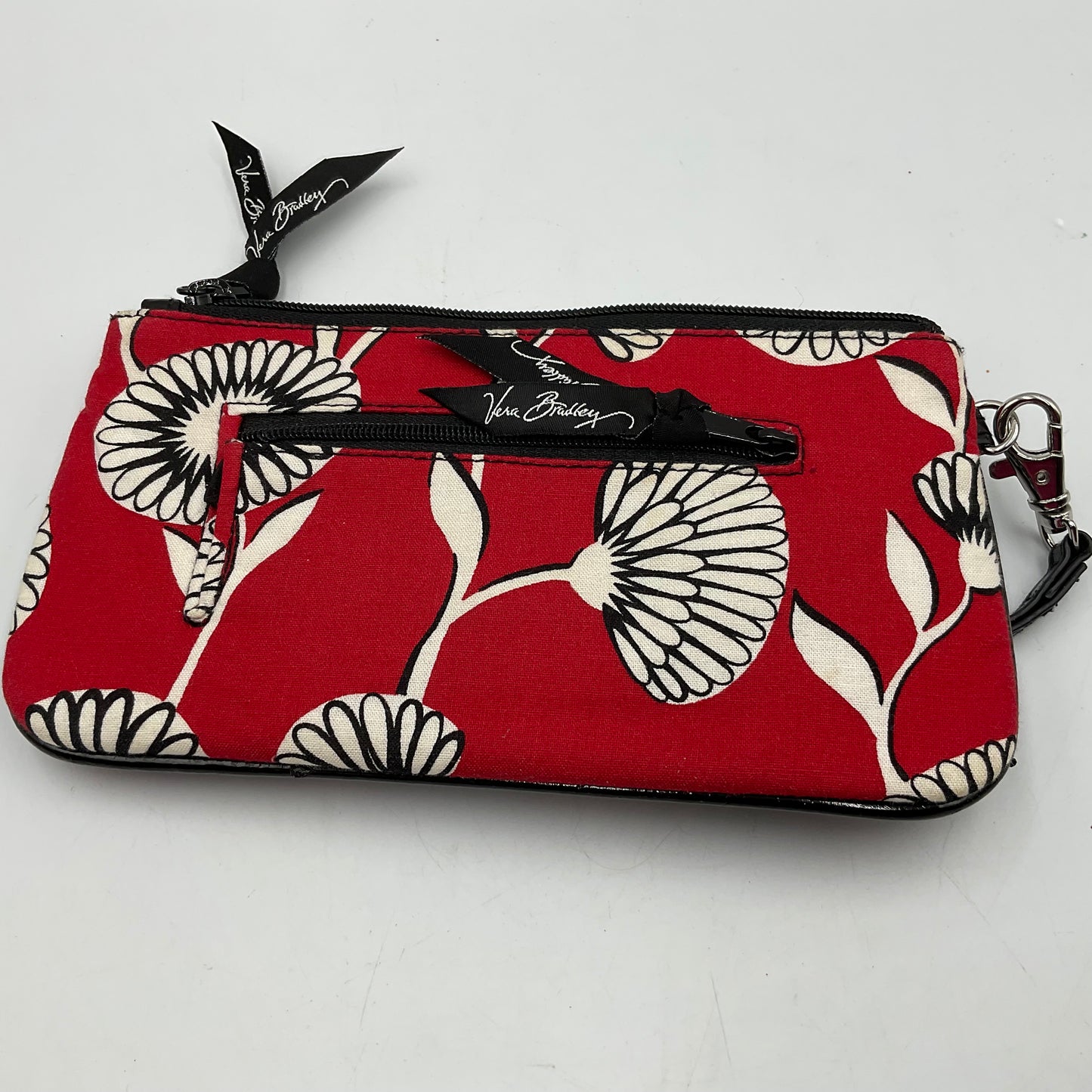Vera Bradley Deco Daisy zip around Wallet Red/White/Black