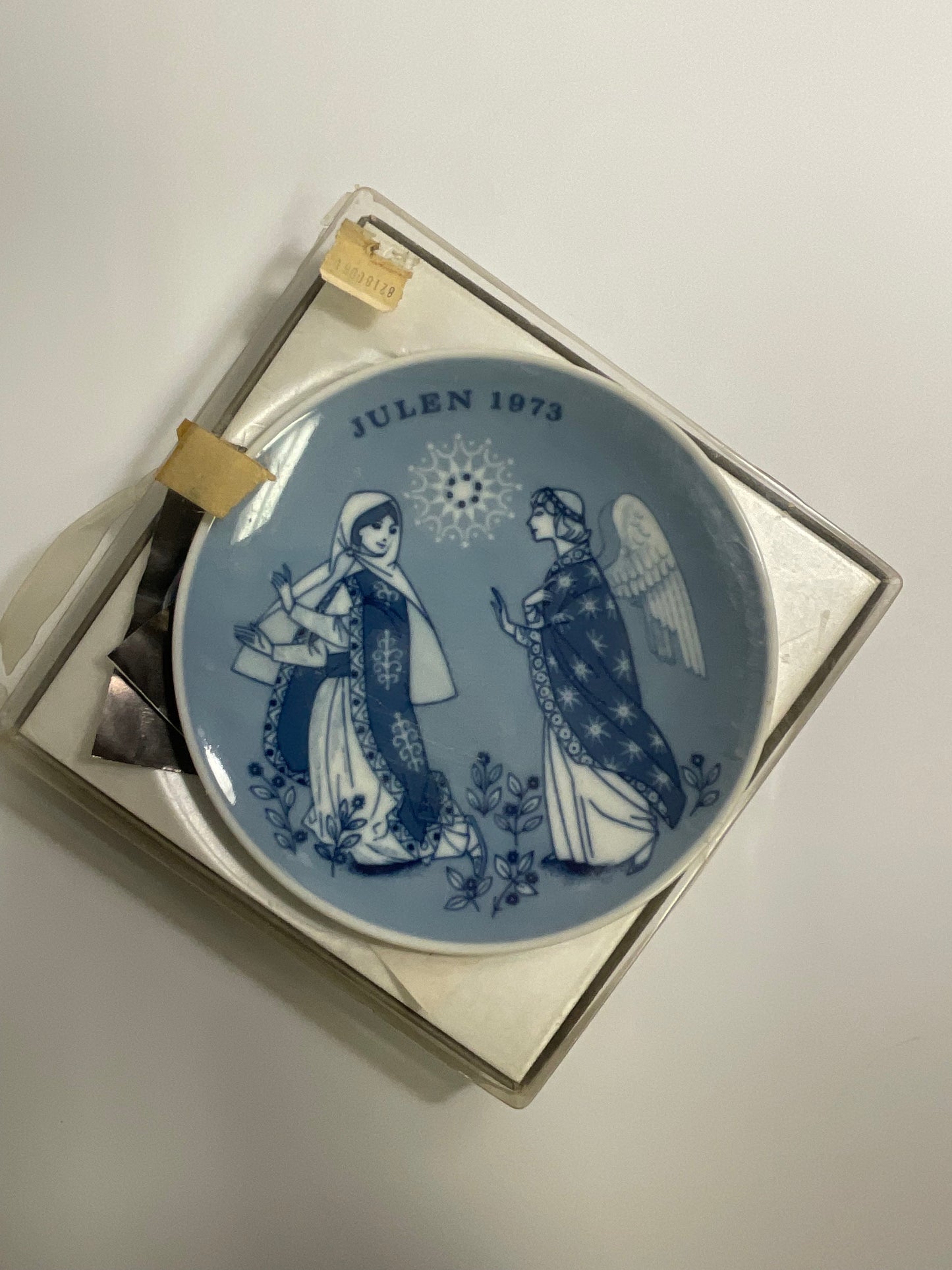 Julen Porsgrund Vintage 1973 Promise of the Saviour Plate With Original Box