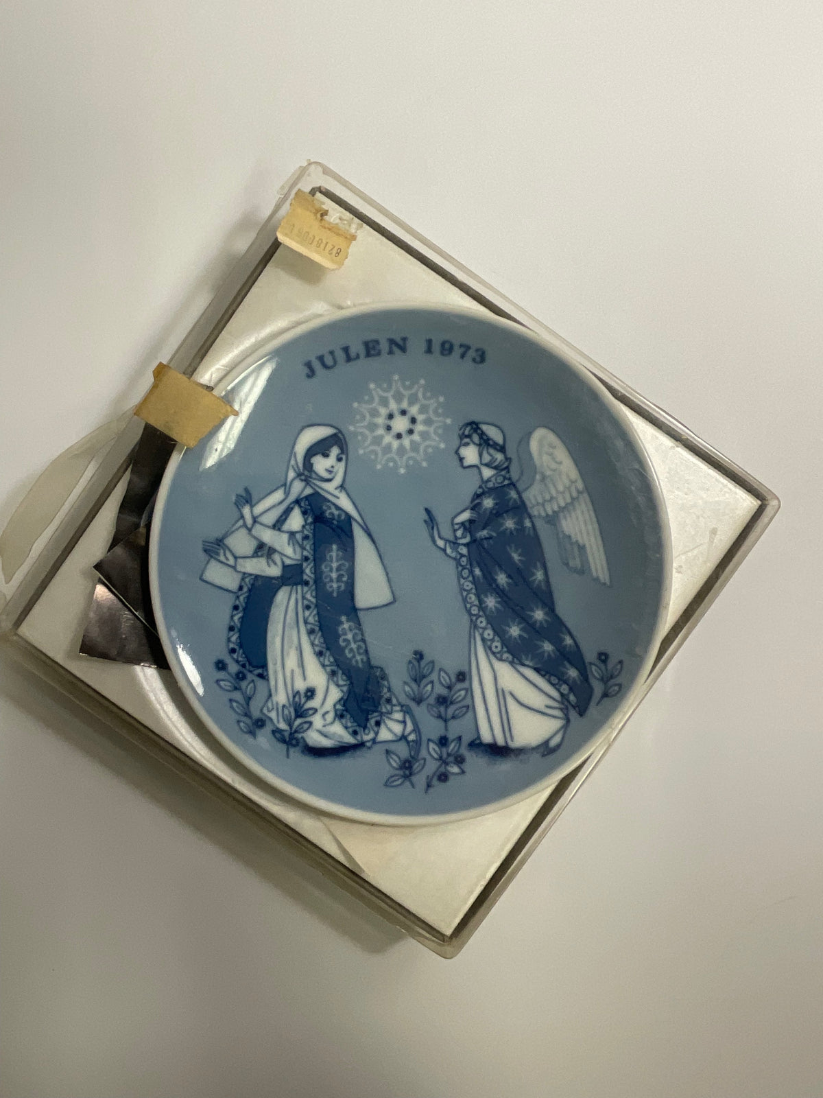 Julen Porsgrund Vintage 1973 Promise of the Saviour Plate With Original Box