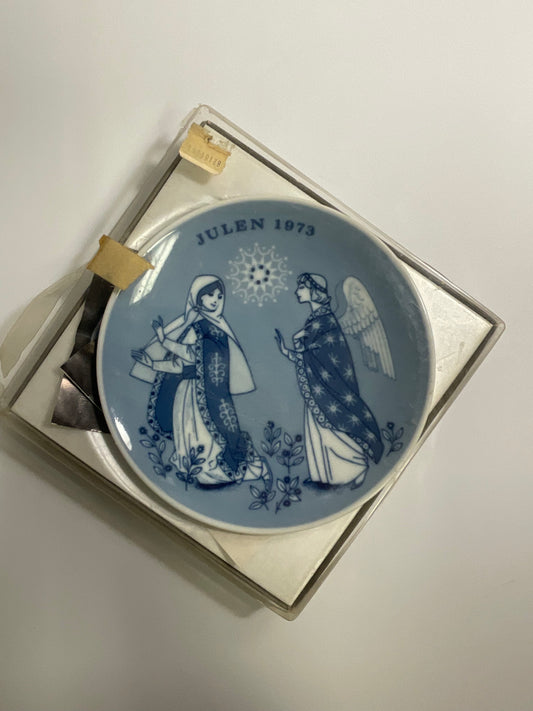 Julen Porsgrund Vintage 1973 Promise of the Saviour Plate With Original Box