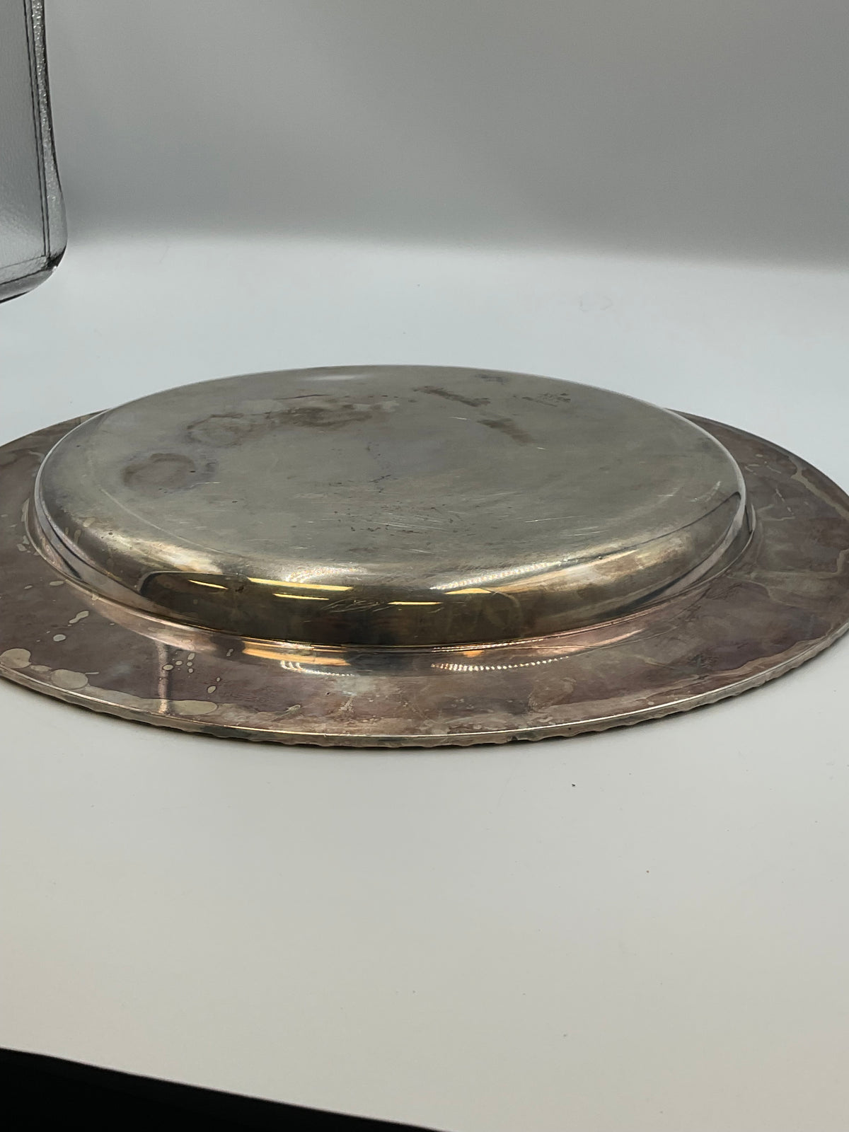 Vintage Reed & Barton Silverplate Round Serving Platter Chop Dish