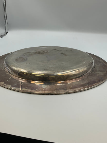 Vintage Reed & Barton Silverplate Round Serving Platter Chop Dish