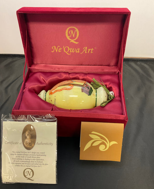 Diane Knott NeQwa Art One of Those Days Glass Ornament