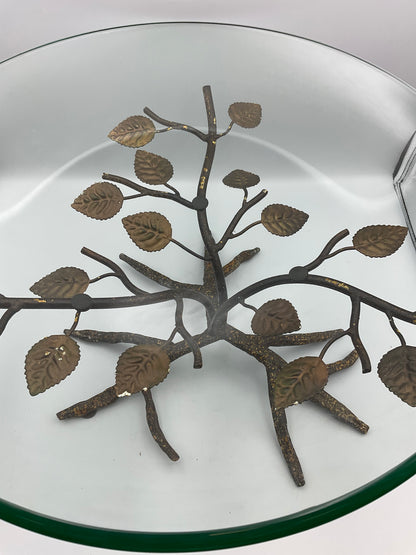 Kensington oversized glass bowl with twig and leaves base