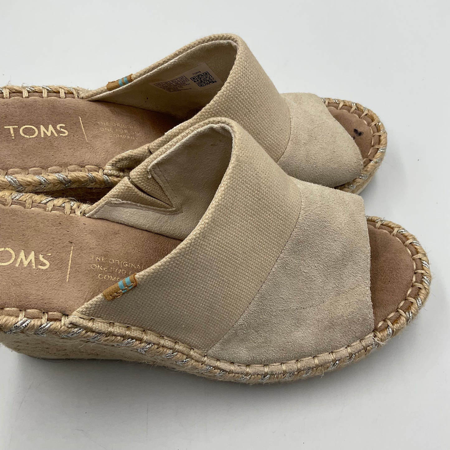Toms Monica Mule Sandals Beige Size 7.5