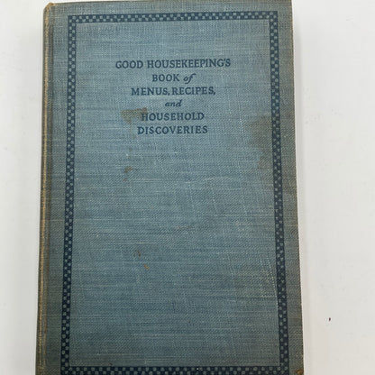 Good Housekeeping's of Menus,Recipes,and Household Discoveries By Good Housekeeping Hardcover Book