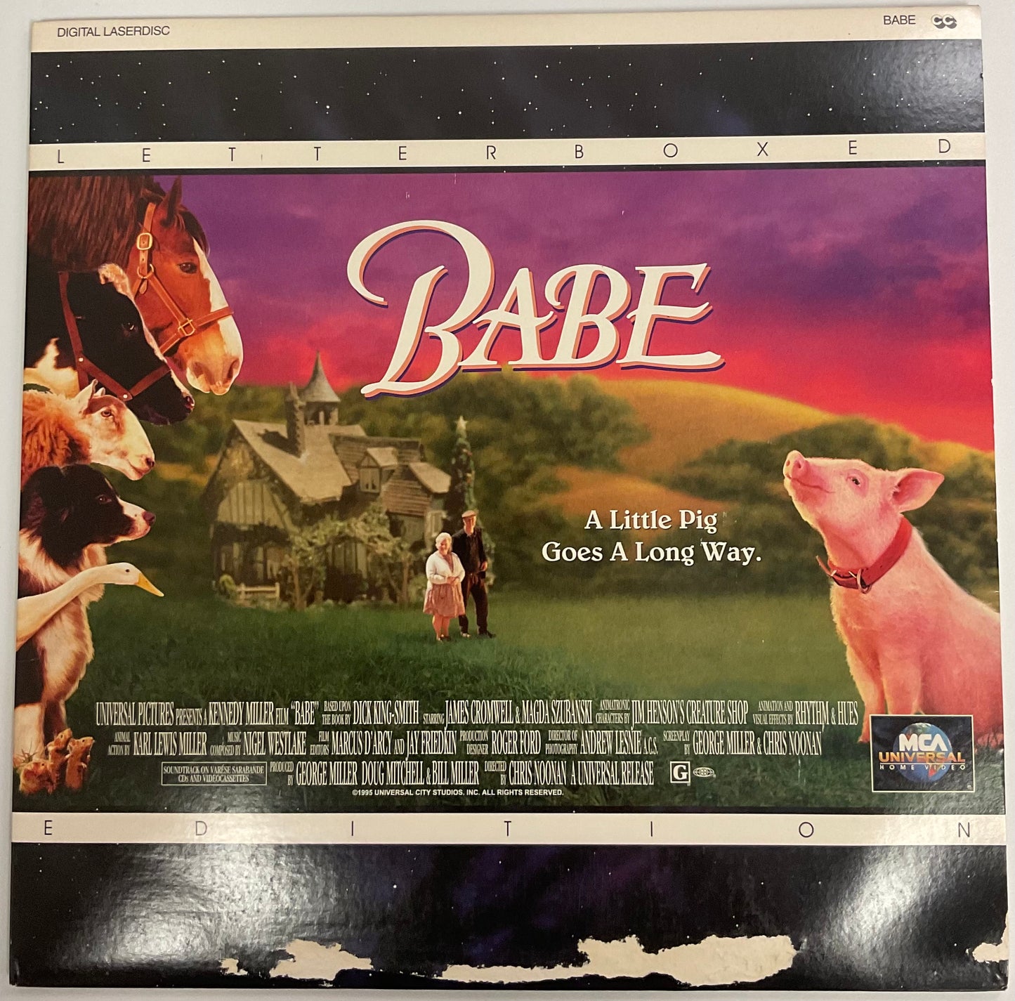 Babe 1995 Universal Pictures Laser Disc Movie