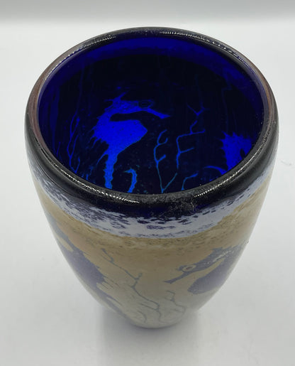 An American Craftman Bendzunas Cobalt Blue Vase
