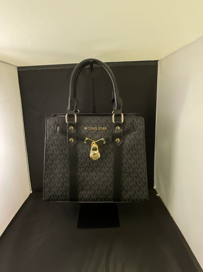 Michael Kors Black MK Design Handbag