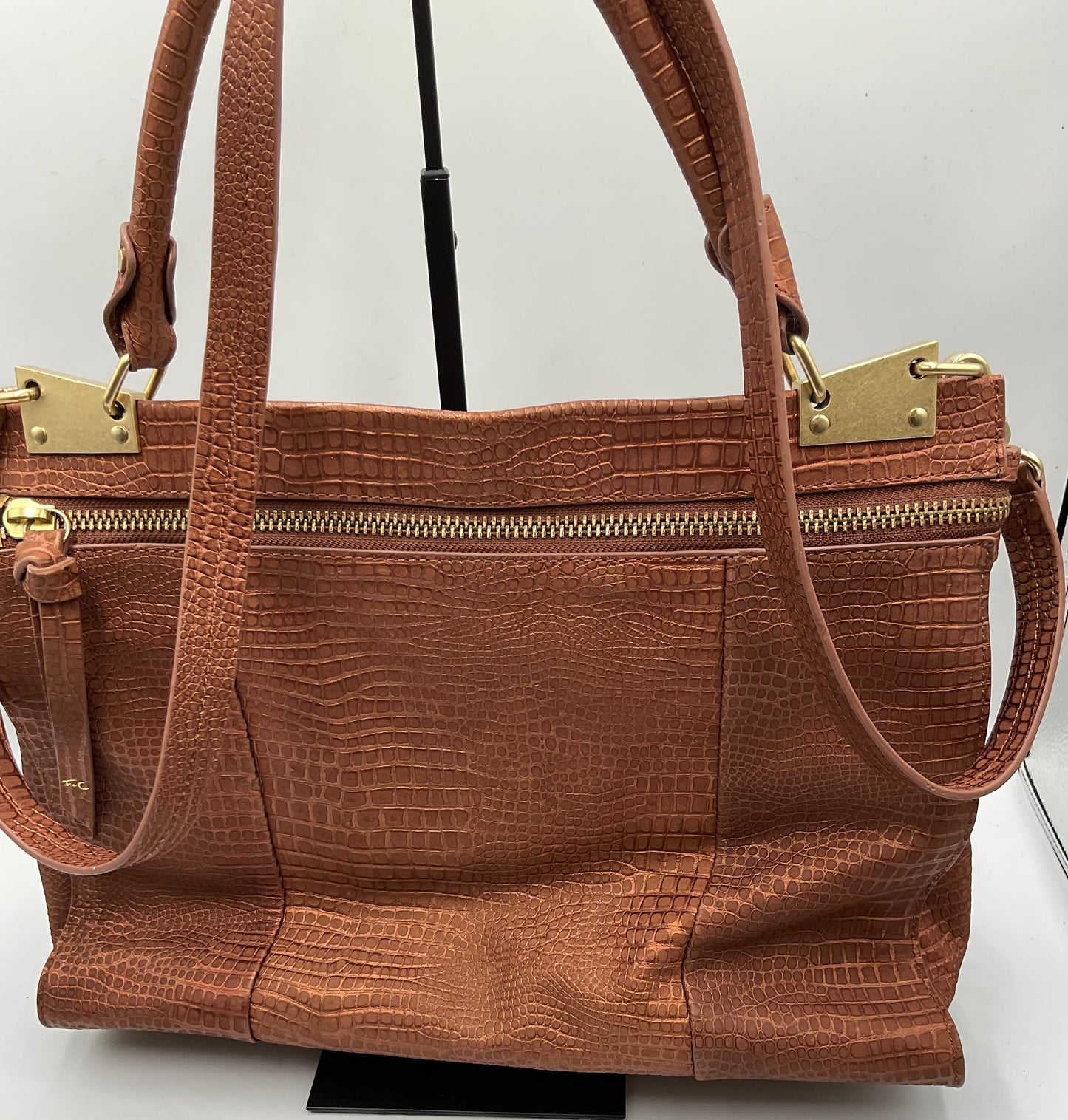 Foley & Corinna Large Brown Tote Handbag Shoulder Bag Purse