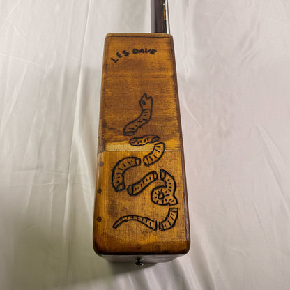 Hand-Carved Wooden Guitar Small Handmade Real Musical Instrument Art