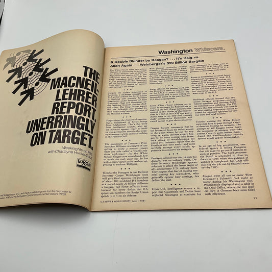 US News & World Report Nancy Reagan's Role June 1, 1981