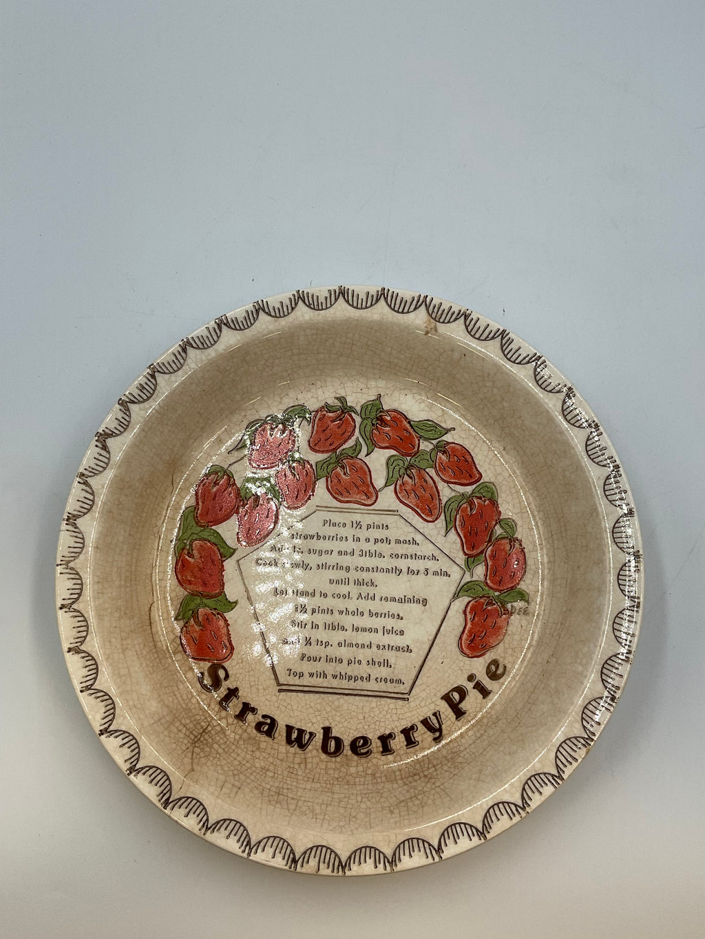 Vintage Royal China Co. Recipe Pie Plates