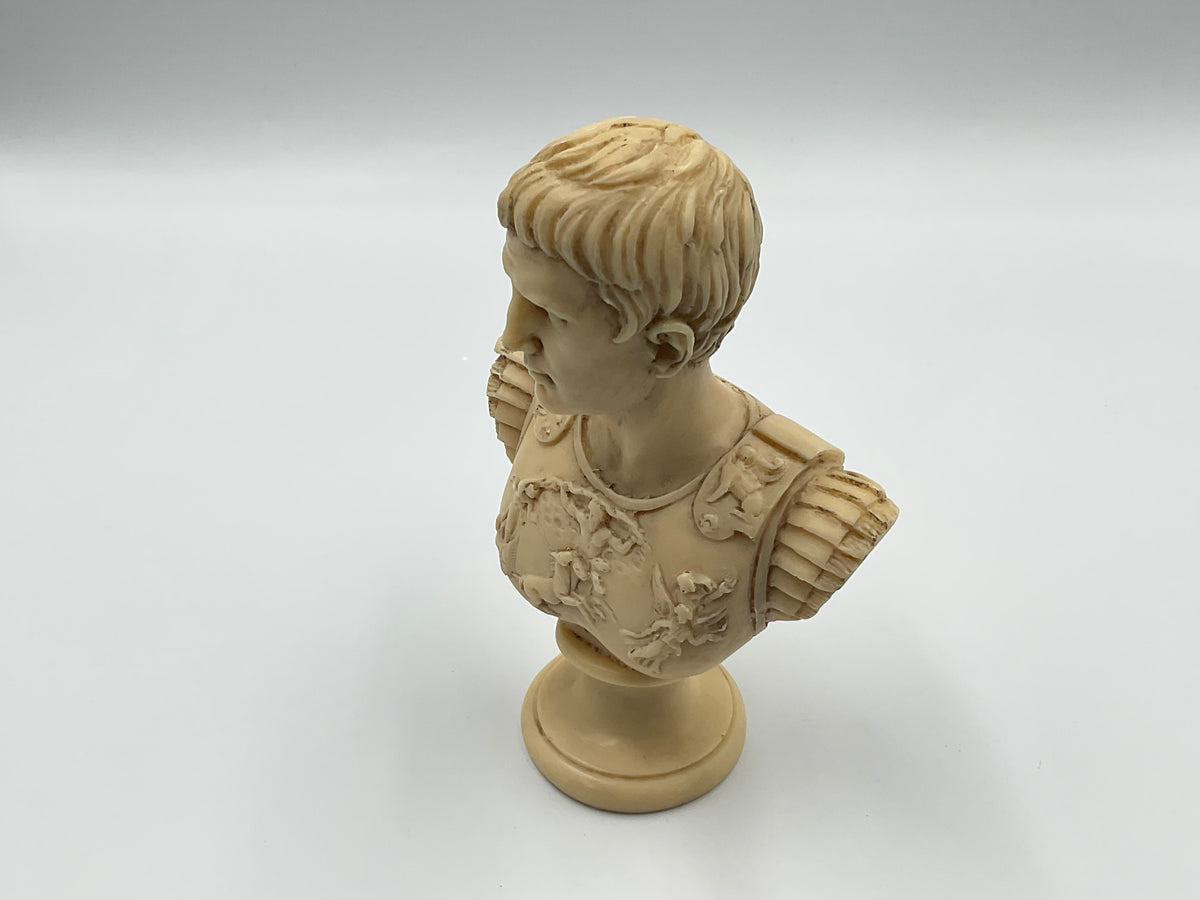 Replica Bust Augustus Caesar Figurine Miniature A.B Italy