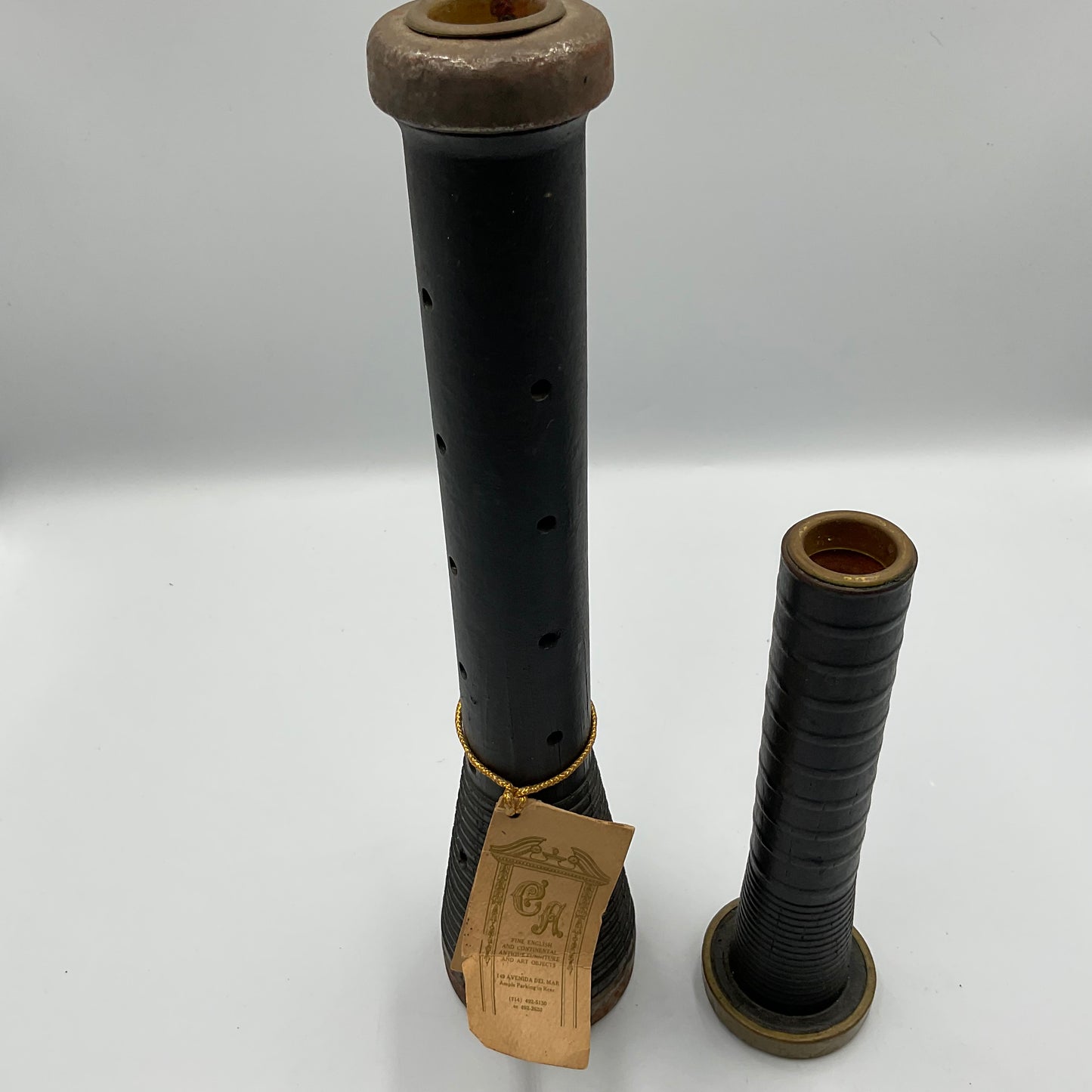 English and Continental Antiques Industrial Wooden Textile Mill Spindle Bobbin
