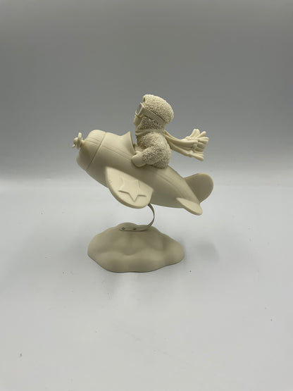Department 56 Snowbabies I Can Fly Frosty Flight Airplane Figurine w/ Box