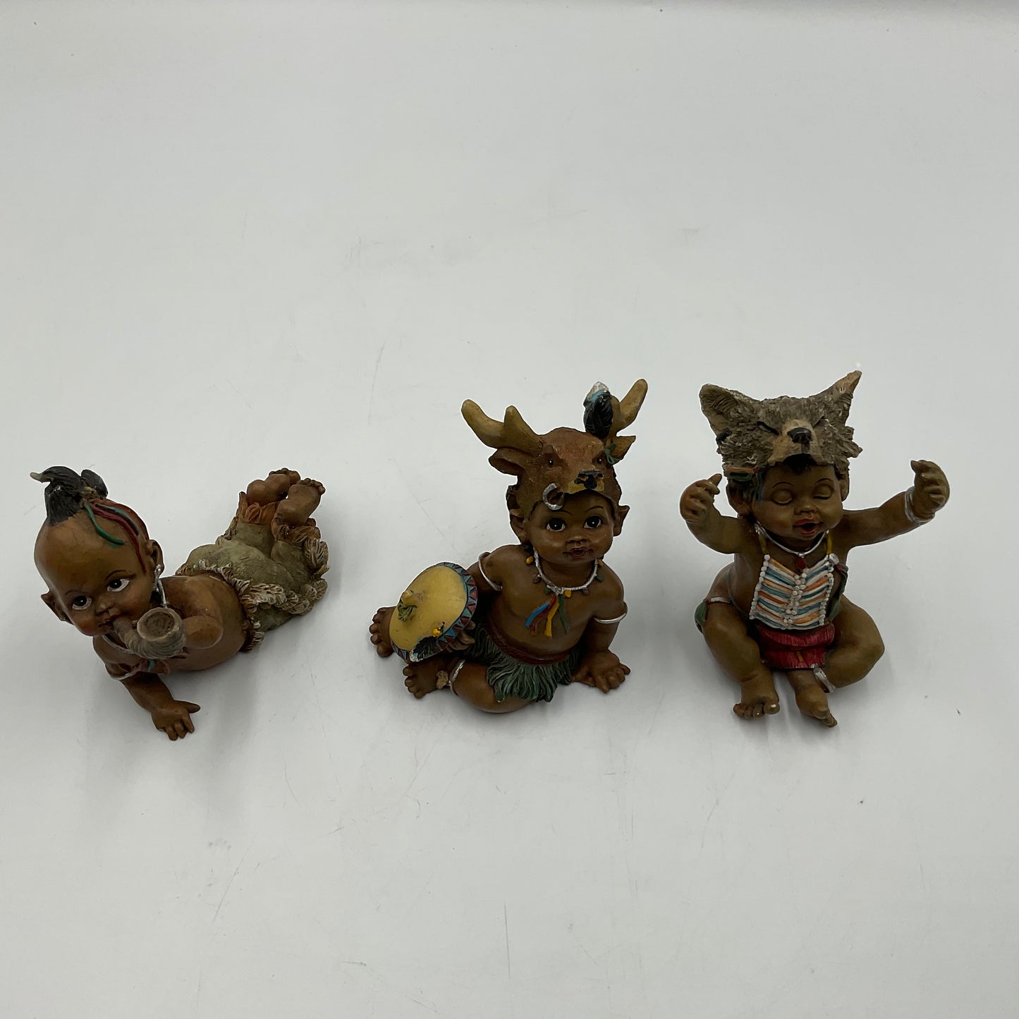 Vintage Resin “Indian Child” Figurines