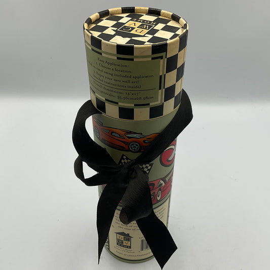 DCWV Home Race Car Removable Vinyl Wall Art Decals Checkerboard Tube