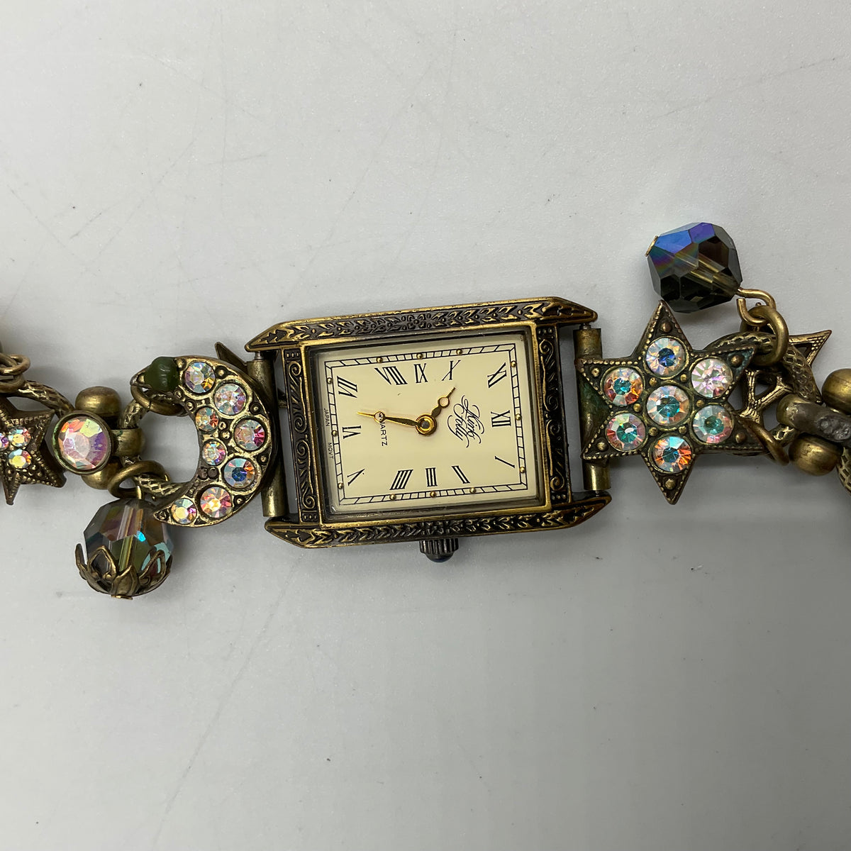 Vintage Kirks Folly Celestial Themed Charm Bracelet Wristwatch