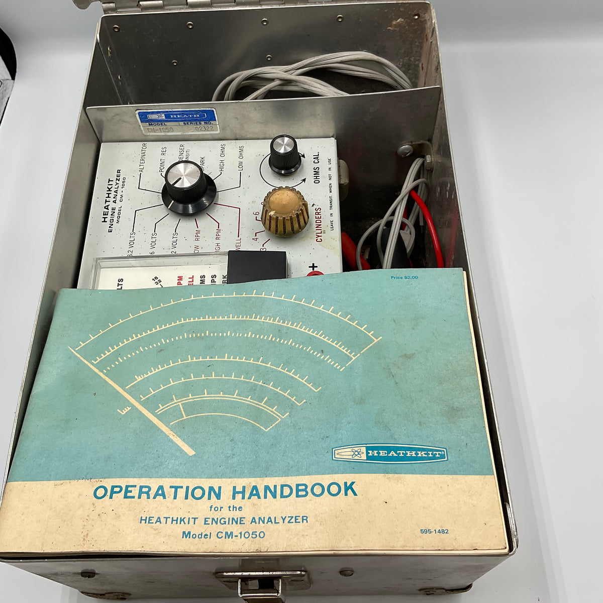 Vintage Heathkit CM-1050 Engine Analyzer Auto Tune-Up Tester w/ Manual Case