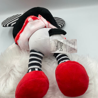 Disney Baby Minnie Mouse Plush Christmas Stocking Red White Holiday