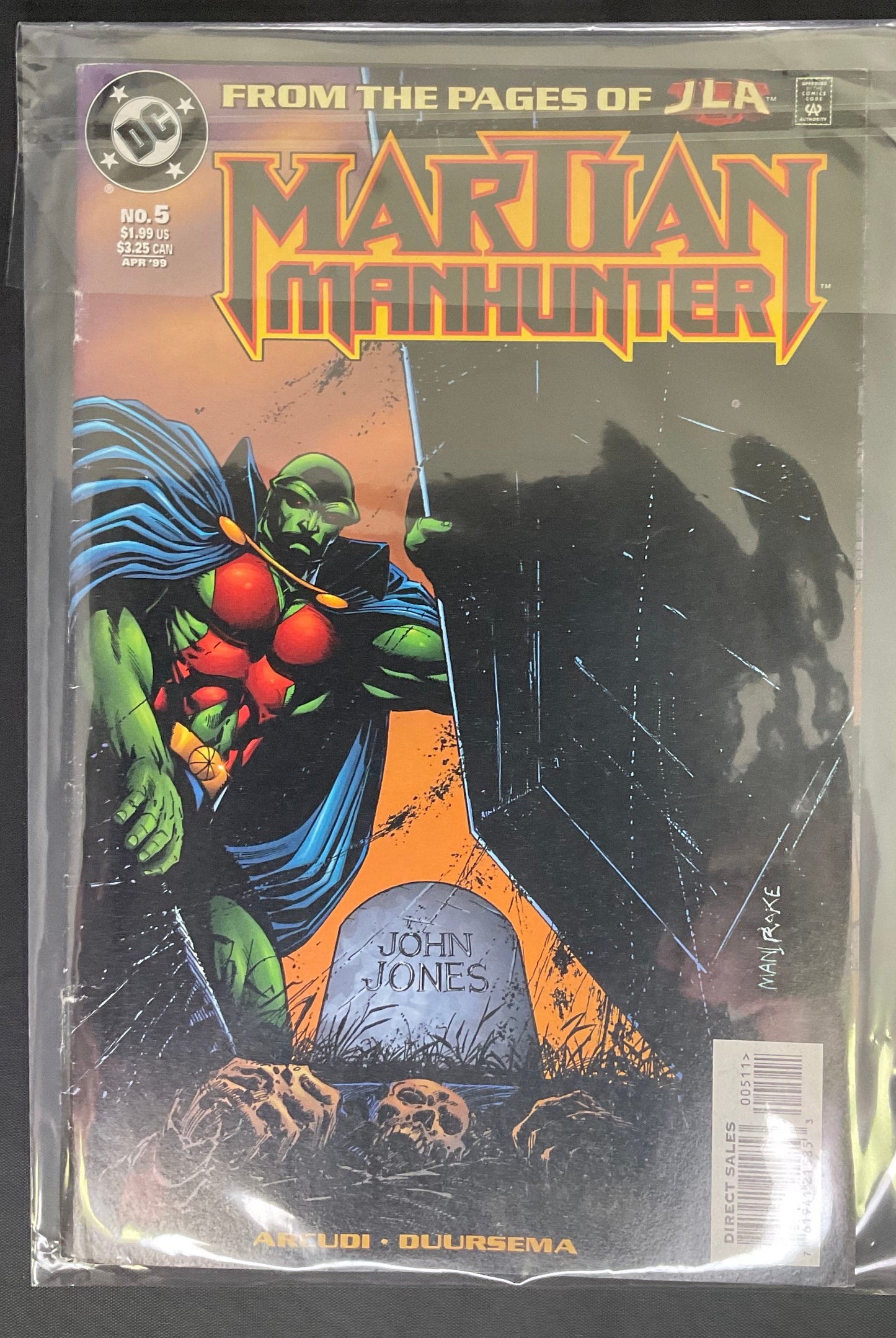 Martian Manhunter #5 Vintage Apr 1999 Direct Edition DC Comic Book