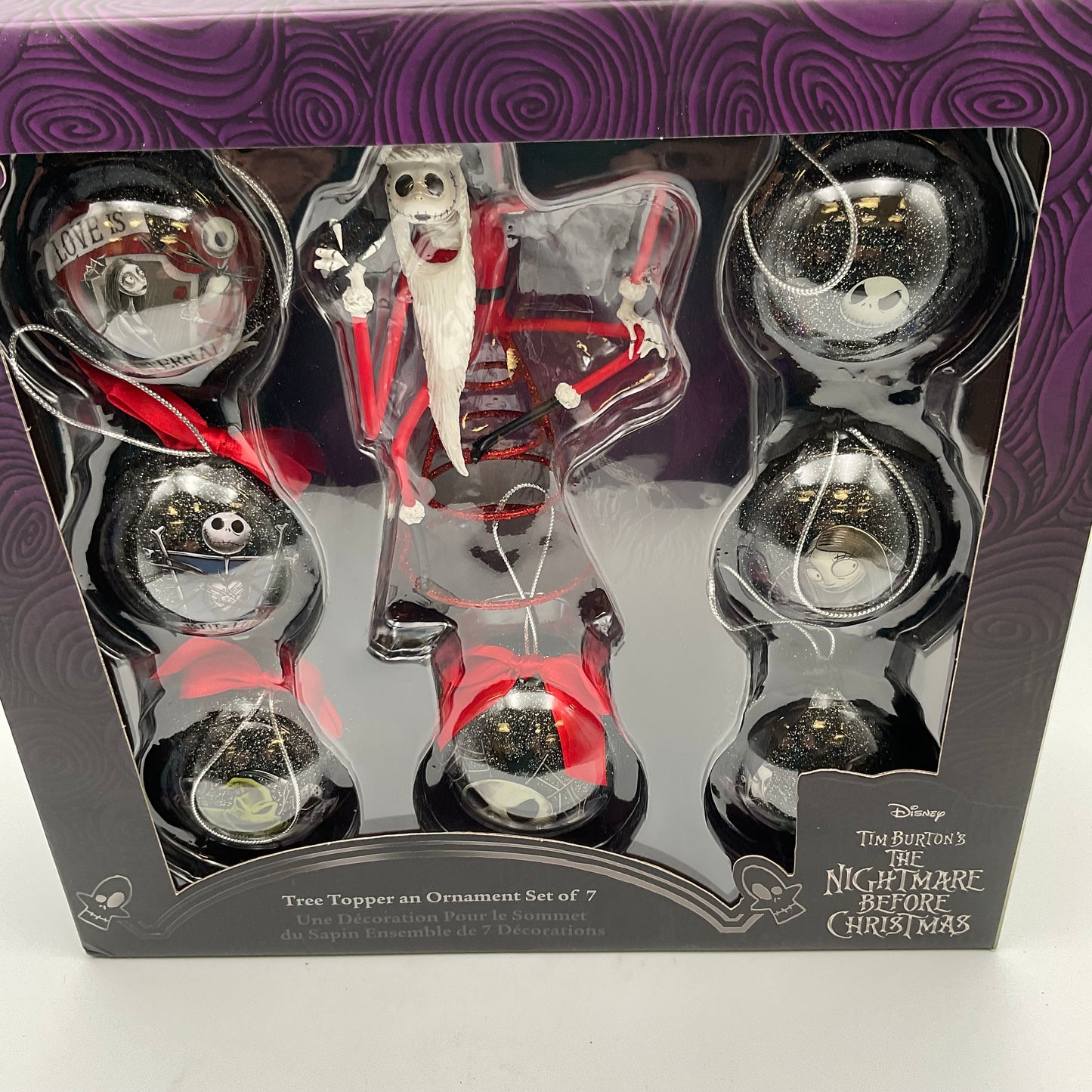Disney’s Tim Burton’s The Nightmare Before Christmas Tree Topper Ornament Set of 7