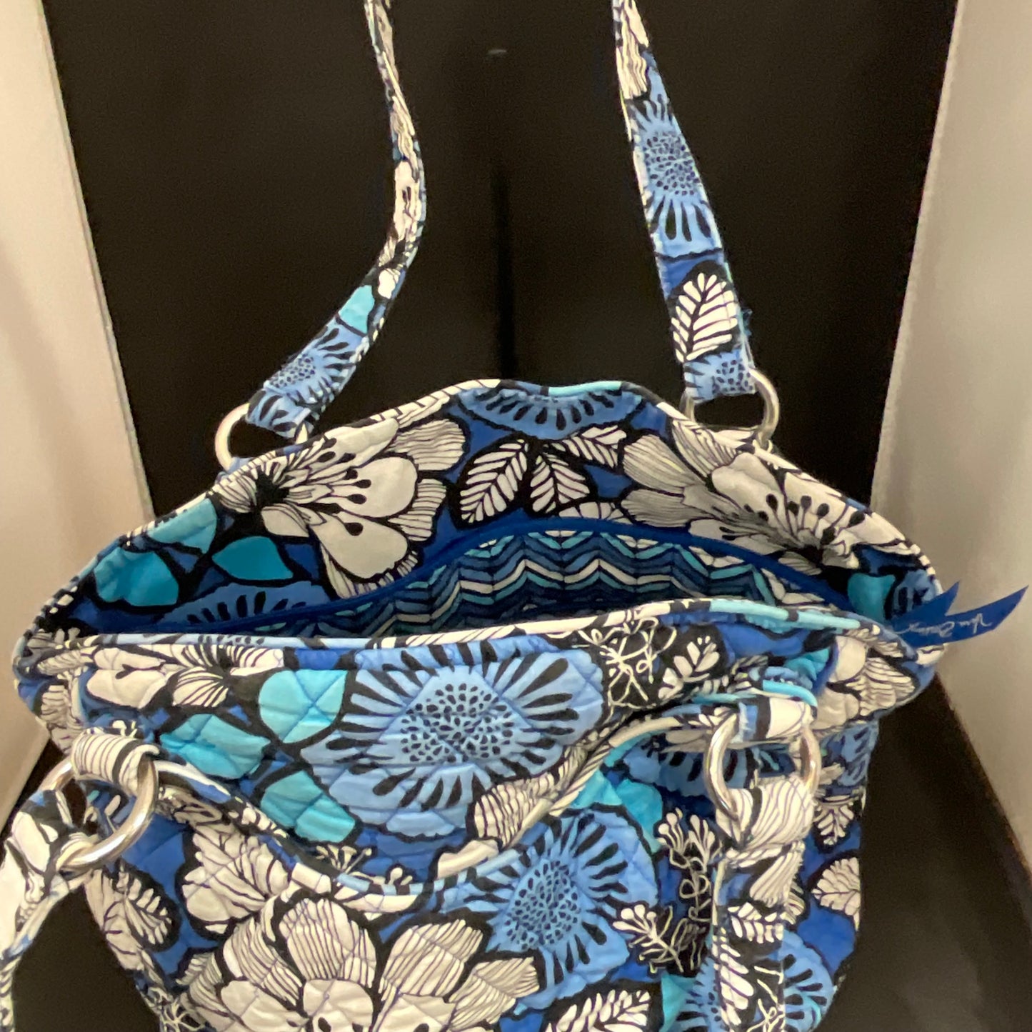 Vera Bradley Glenda Blue Bayou Quilted Tote Bag