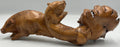 Pig Sculpture Burl Wood Folk Art Handcrafted Burl-Knot 11"