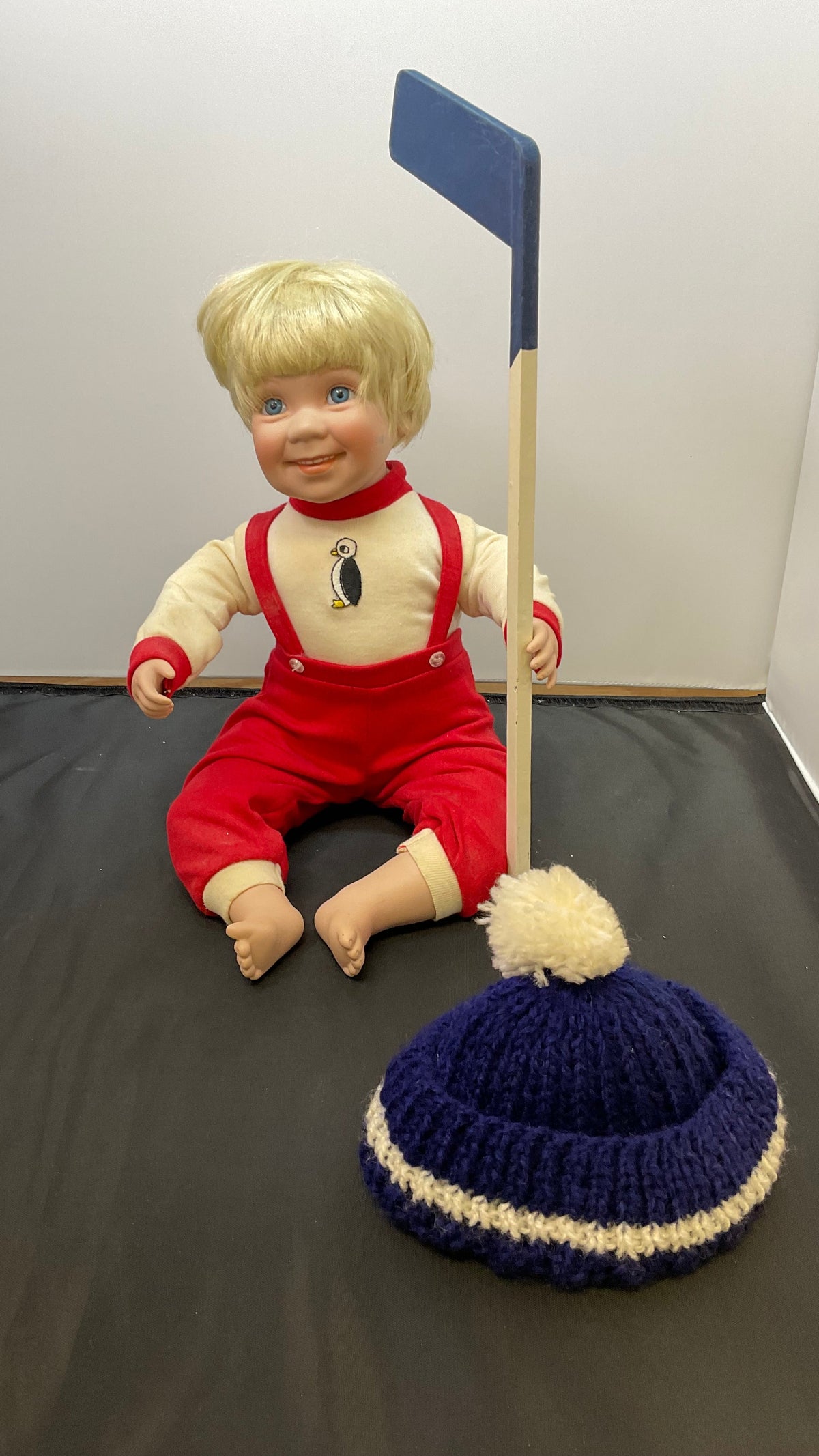 Danbury Mint Porcelain Hockey Player Doll Mark by Elke Hutchins with Original Box