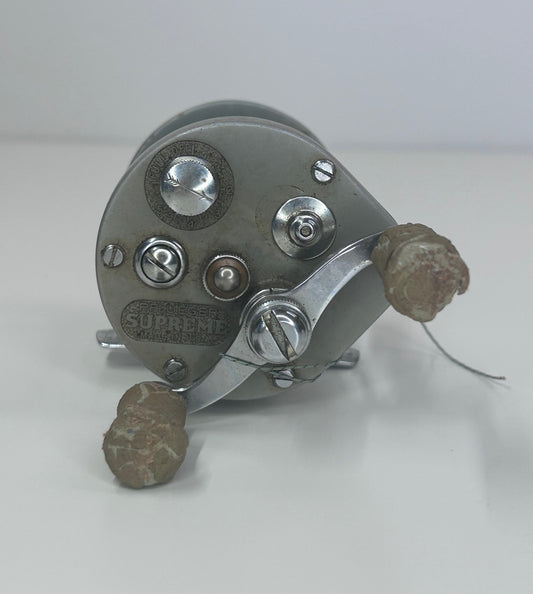 Pfleuger Supreme Vintage Fishing Line Reel for Fishing Pole Casting Fishing Sport Angler Fisherman