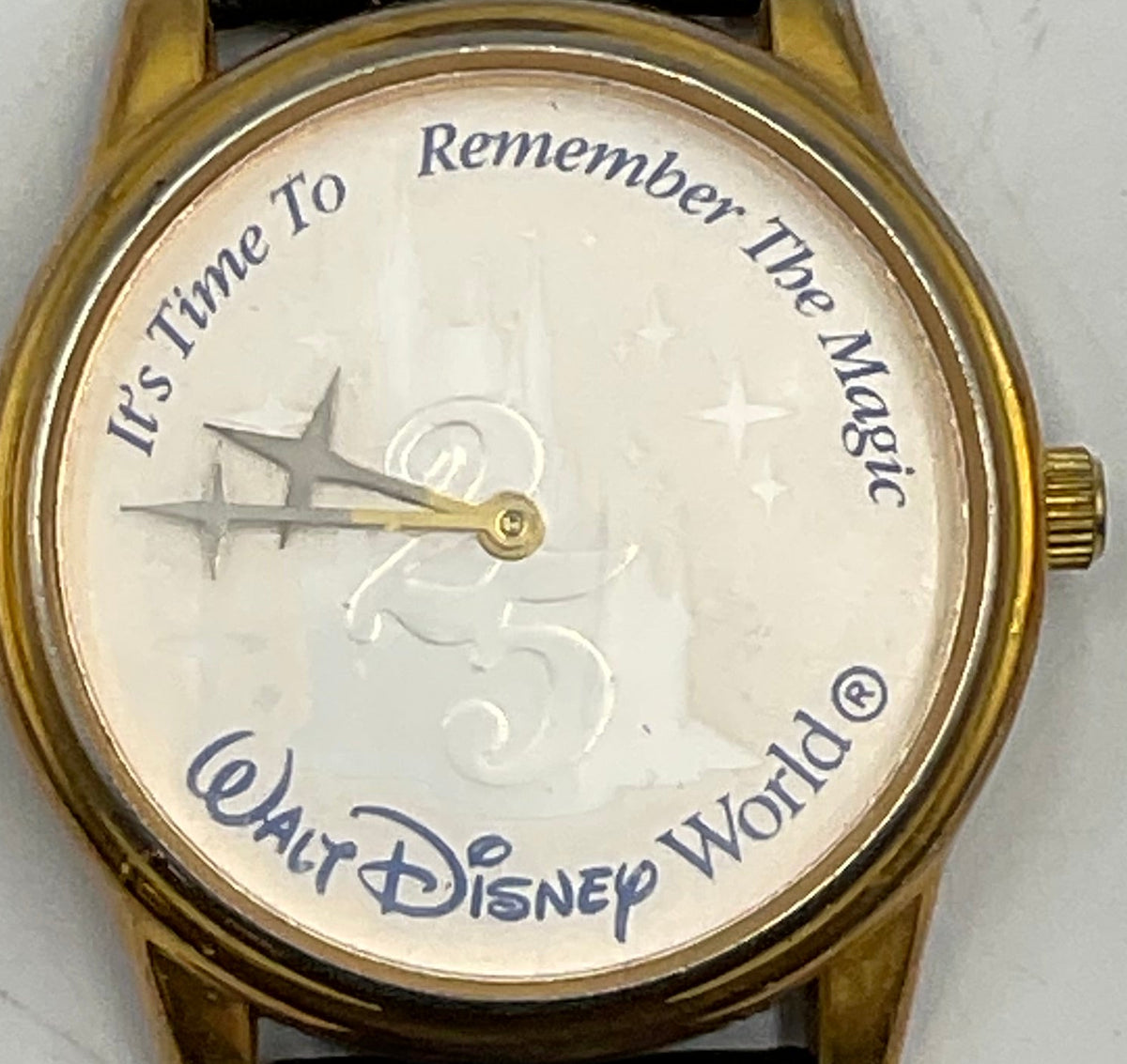 1997 Disney World 25th Anniversary Eastman Kodak Watch Black Leather Working