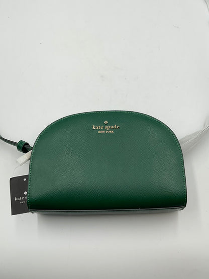 Kate Spade New York Forest Green Cross Grain Designed Leather Cross Body Bag