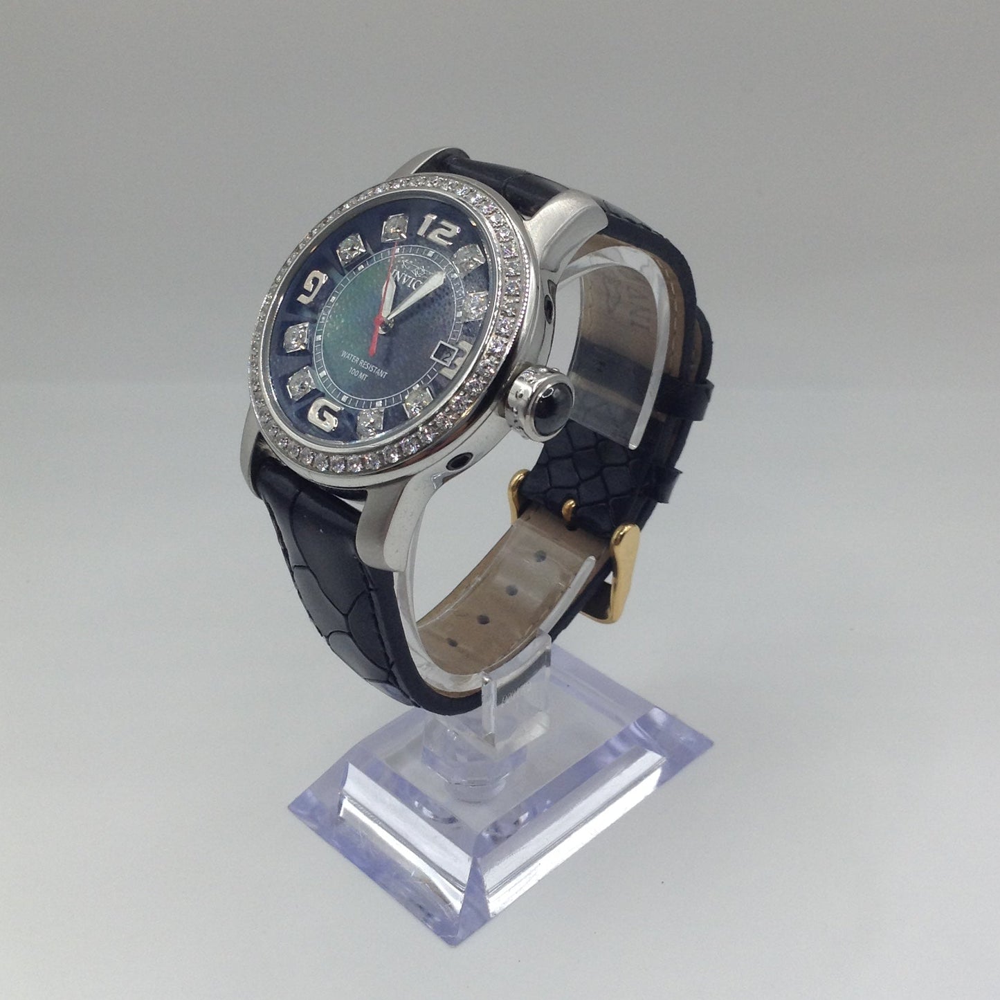 Invicta Classique Quartz Mother of Pearl Italian Crystal Dial Watch with New Band