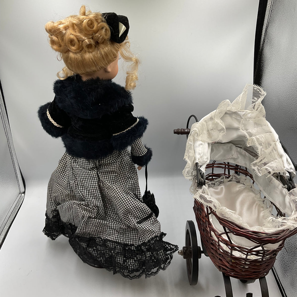 Baby’s Dream Porcelain Doll Victoria And Stroller