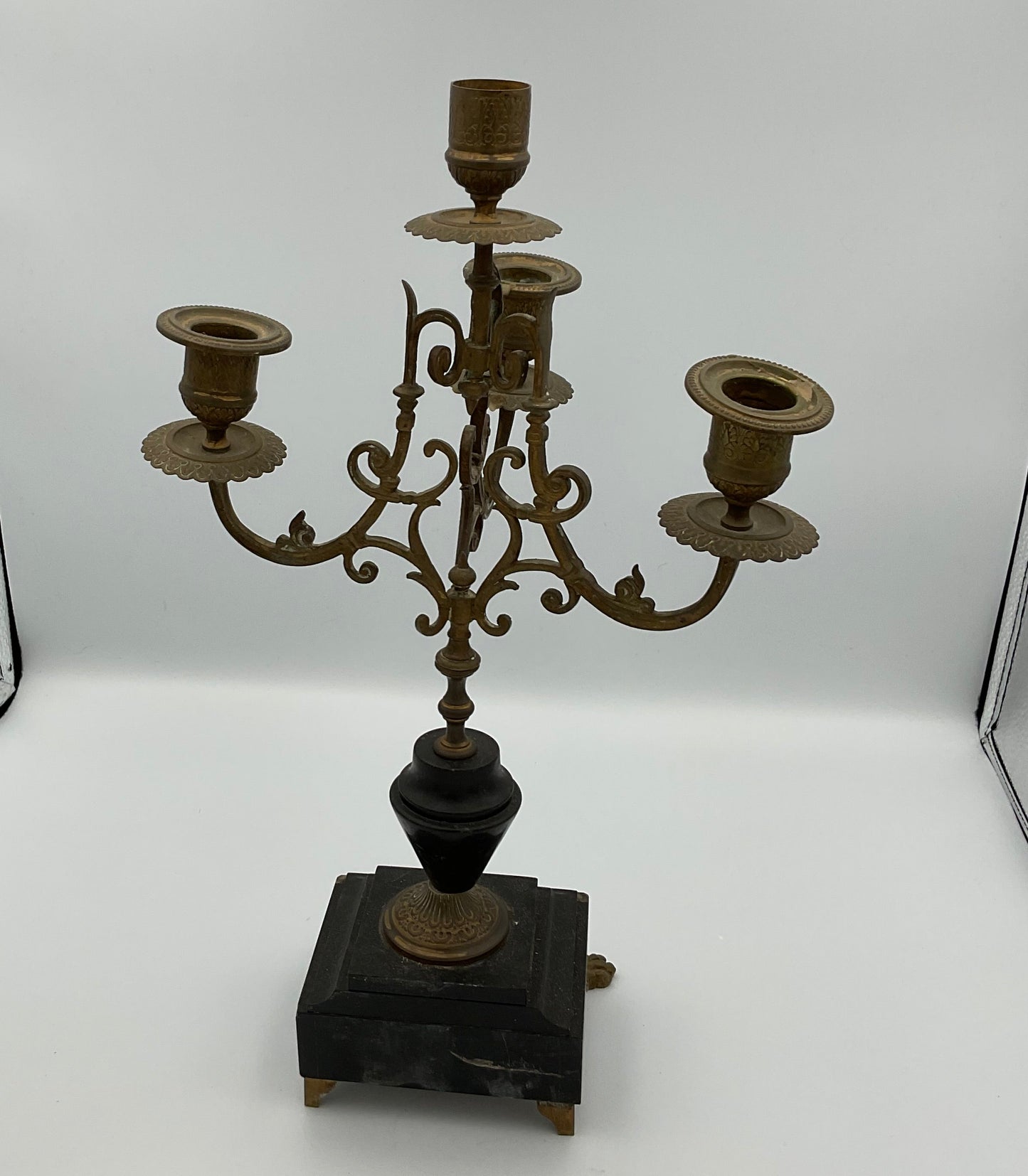 Antique Pair of 4 Arm Candelabras