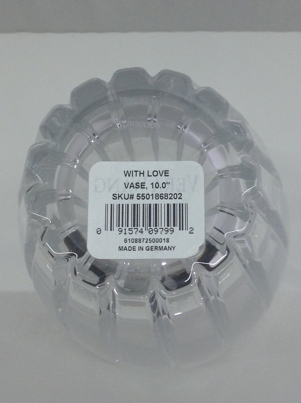 Vintage Vera Wang Wedgewood With Love Made in Germany Lead Crystal Vase