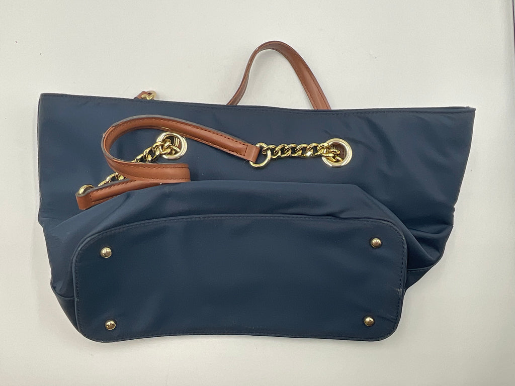 Calvin Klein Florence Navy Blue Nylon Tote Handbag