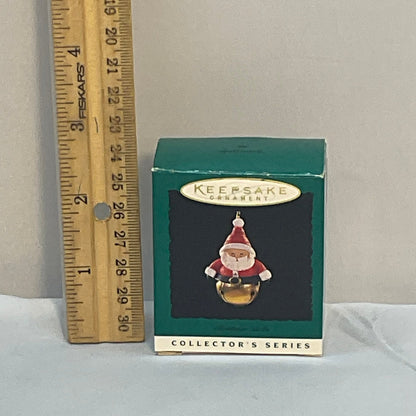 1996 Christmas Bells SANTA ~ #2 in Series ~ Hallmark Miniature Ornament