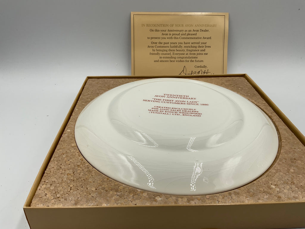 Vintage Collector’s Plate Twentieth Avon Anniversary Plate