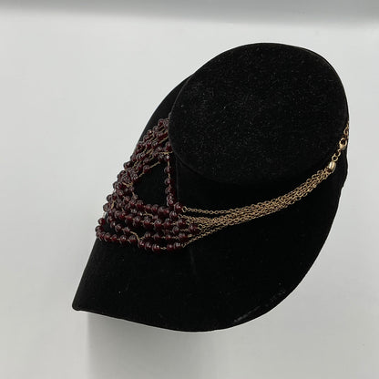 Purple Glass Beaded Chain Necklace