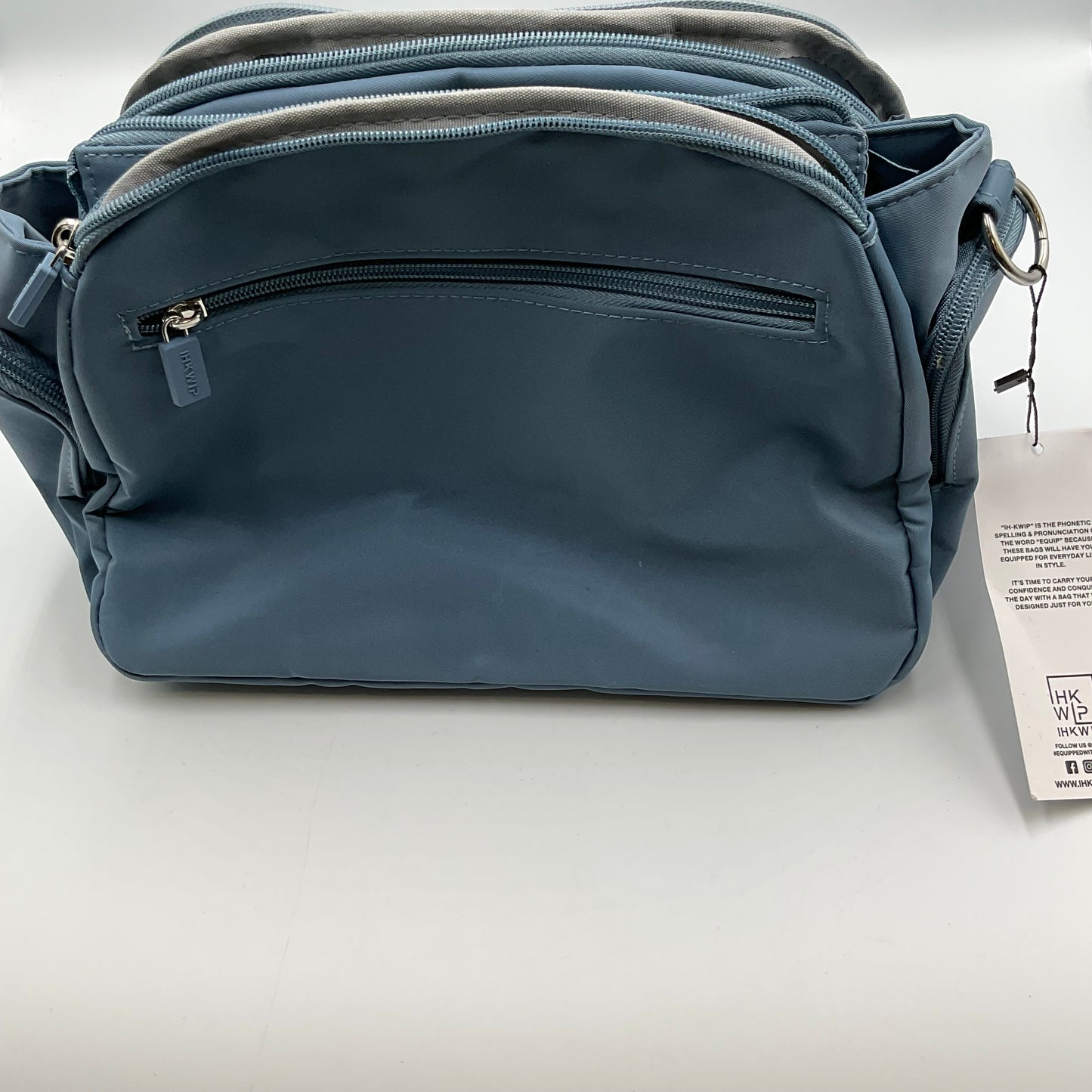 New with tags IHKWIP Blue Satchel with Crossbody Strap Large Purse