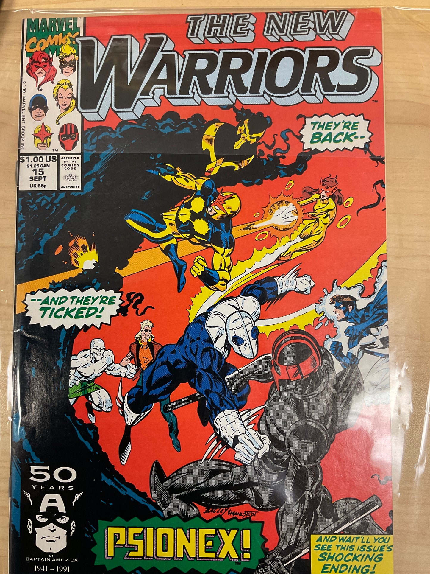 Marvel Comic Book The New Warriors #15 Vintage September 1991