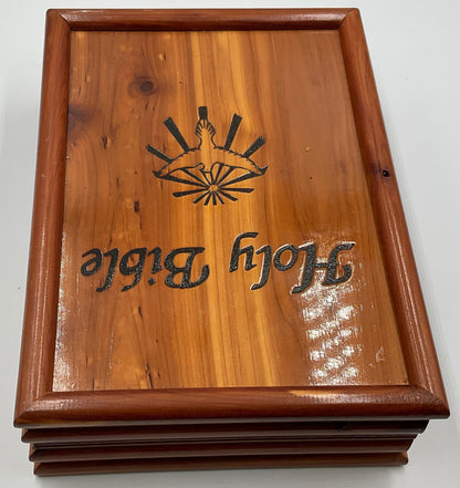Dove of Peace KJV Holy Bible King James Version Ceder Wood Presentation Box