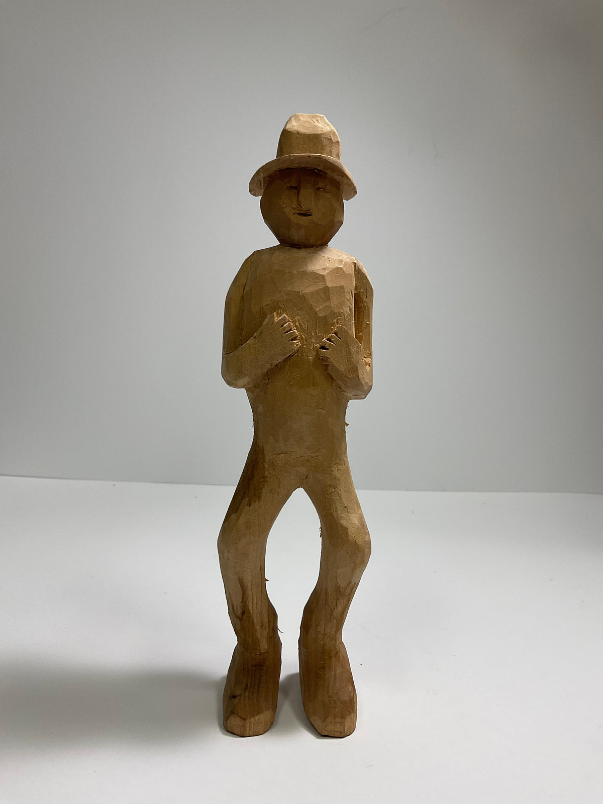 Carved Wood Man Sculpture