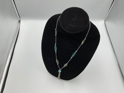 Crystal Blue Beaded Necklace