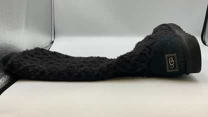 UGG Australia Classic Cardy Black Cable Knit 3 Button Boots Womens Size 8